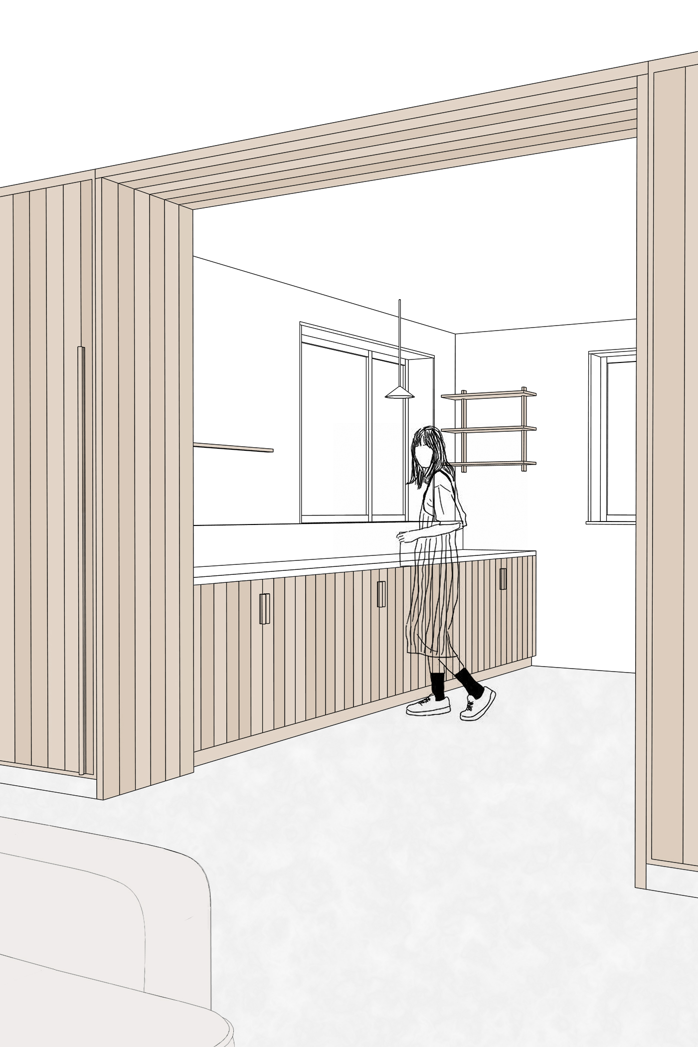 Een keuken met onze maatwerk houten grepen | Stick